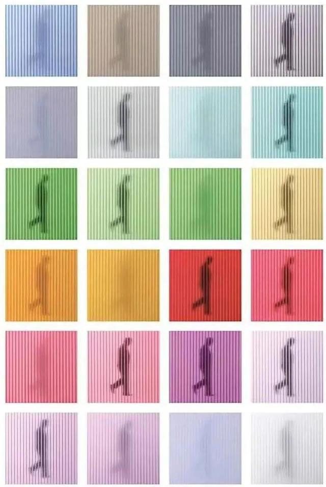 Polikarbonāta loksnes Krāsas