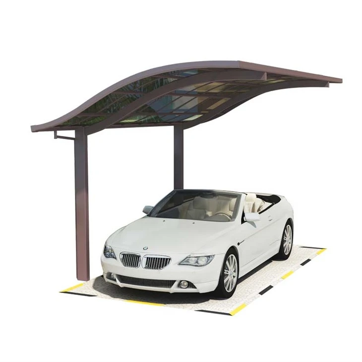 Strong Aluminum Structure Carport Free Standing Polycarbonate Roofing