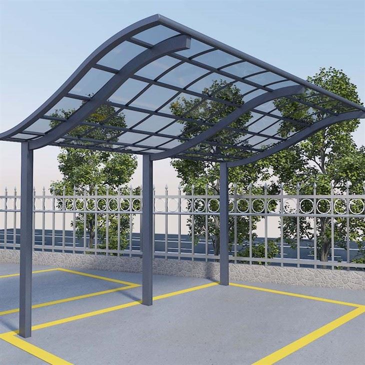 Strong Aluminum Structure Carport Free Standing Polycarbonate Roofing
