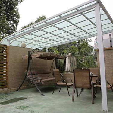 Waterproof Outdoor Aluminum Frame Polycarbonate Balcony Shed factory