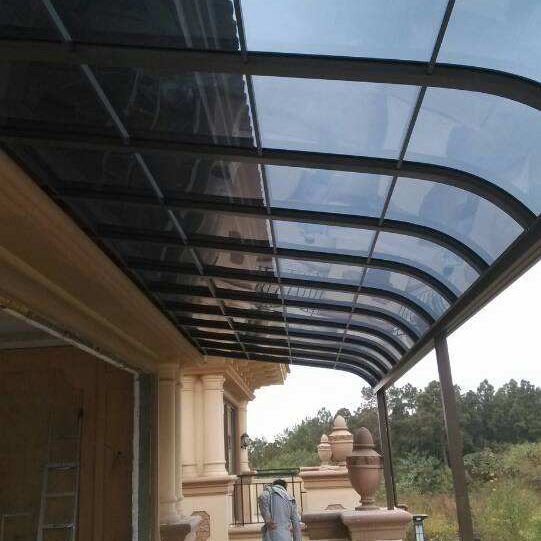 Waterproof Outdoor Aluminum Frame Polycarbonate Balcony Shed suppliers